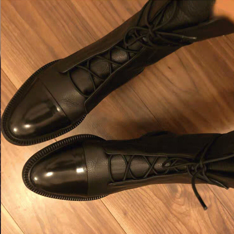 Bottes Obscura à talons bas