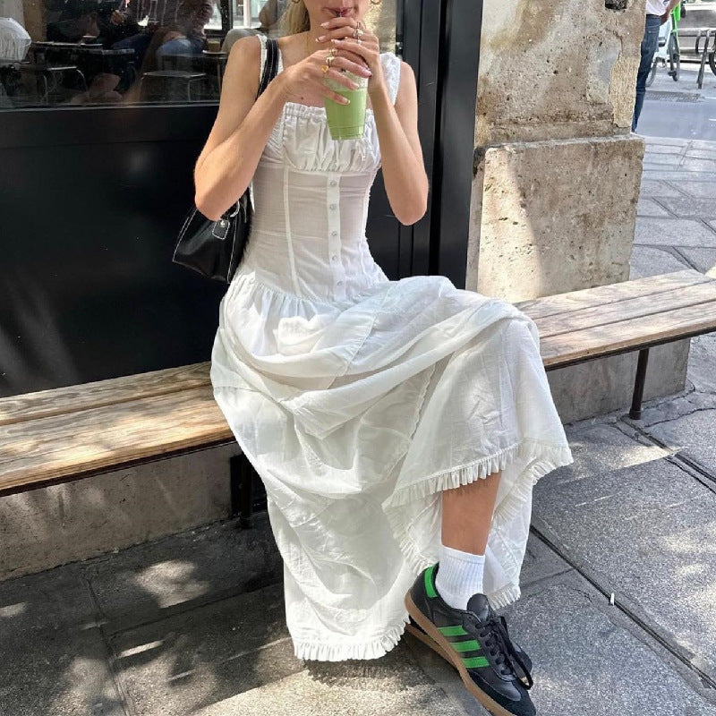 Robe French à bretelles