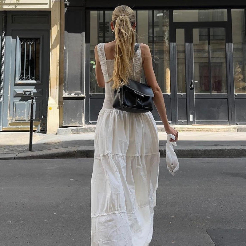 Robe French à bretelles