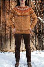 Ivana - Vintage Jacquard Crew Neck Sweater — variant_front