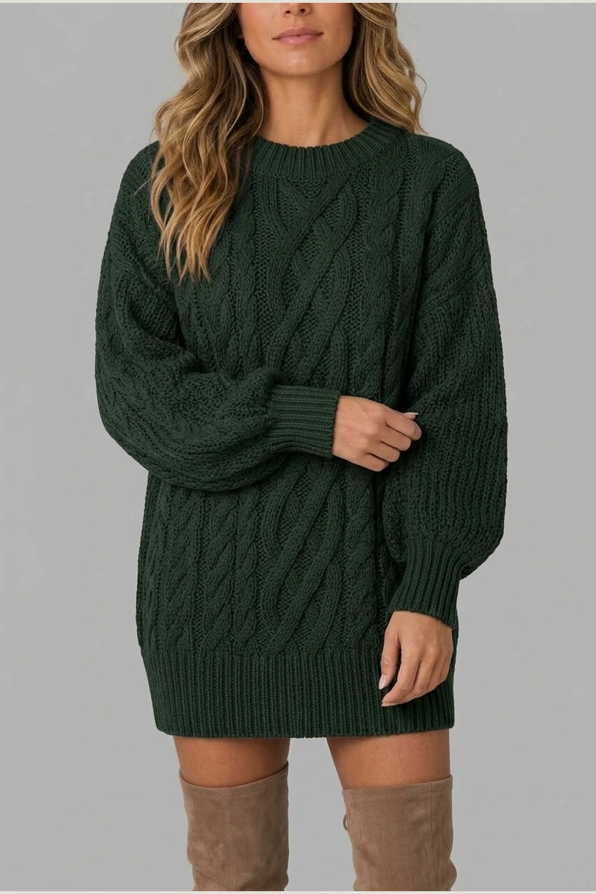 Montarello Women's Jumper Dress Cable Knit Oversized — variant_front