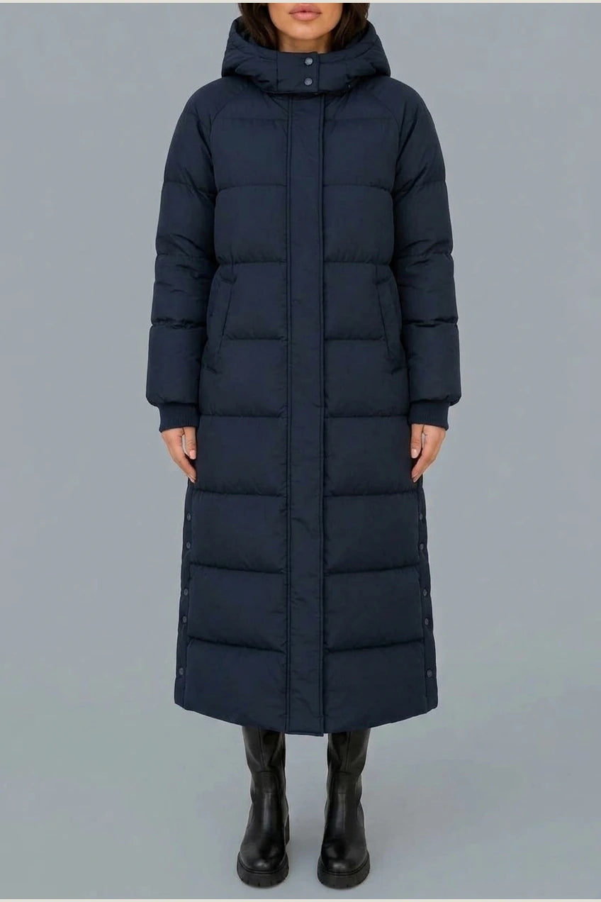 Women’s Long Puffer Coat – Hooded Padded Winter Jacket — variant_front