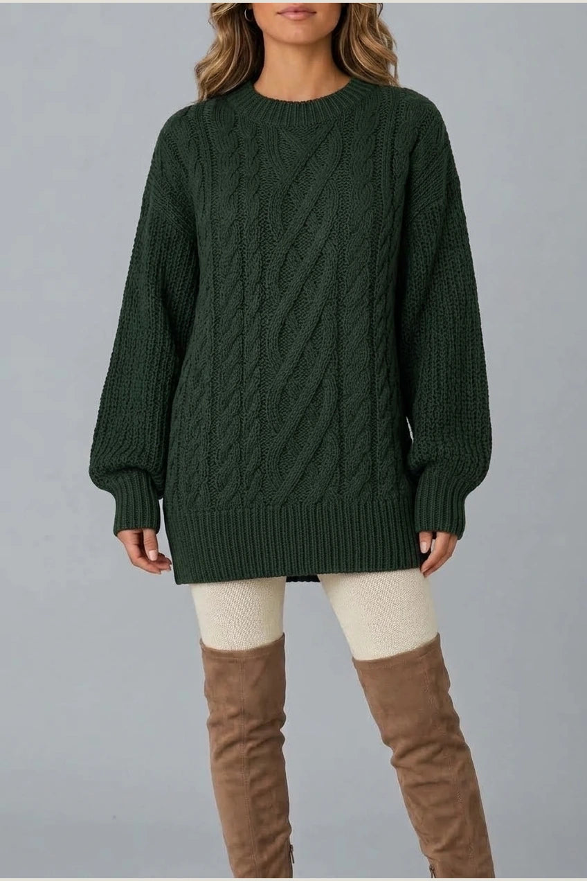 Montarello Women's Jumper Dress Cable Knit Oversized — variant_front
