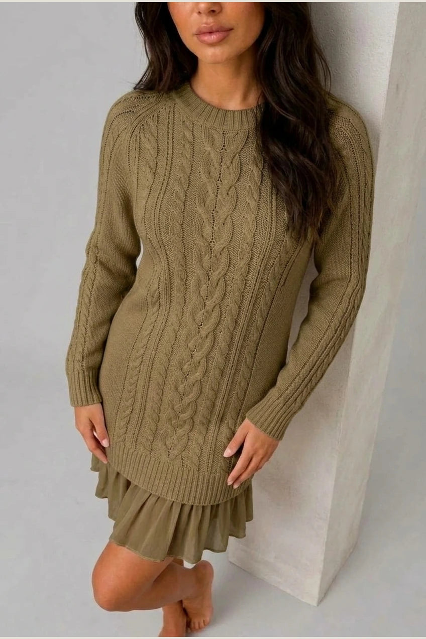 Dress Women - Cable Knit Sweater Dress — variant_front
