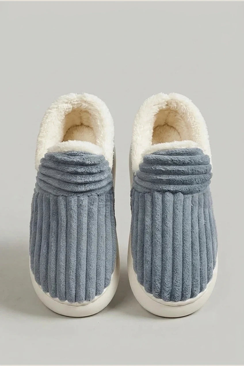 Casual Slippers, Fashionable And Excellent Warm Fleece-Lined, Ribbed Texture, Comfortable And Warm, Ideal for Indoor/Outdoor Use, Unisex Home Slippers, All-Season, Multi-Color, Women Shoes — variant_front