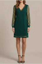 Étoilenne – Sheer sparkle sleeves – Mini dress — variant_front