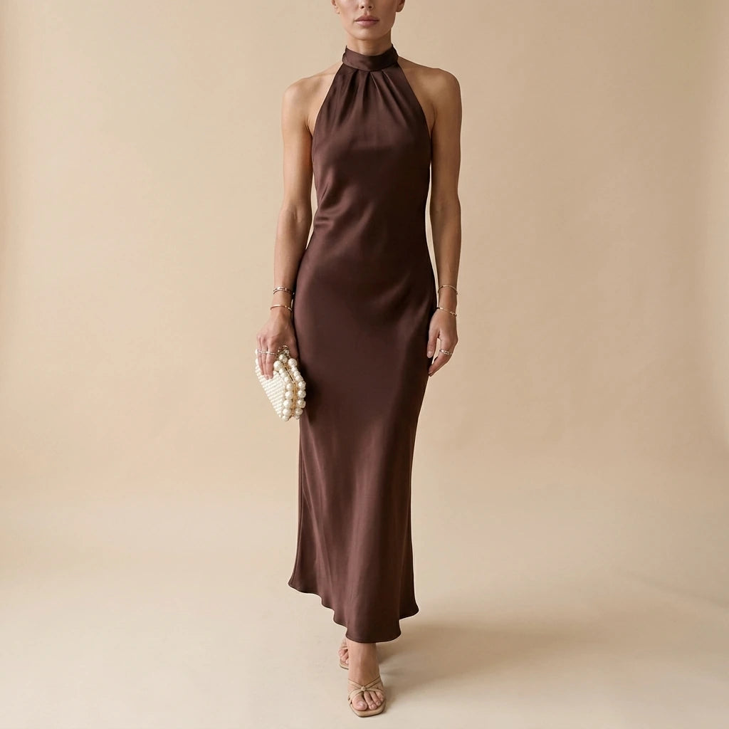 Charlotte | Elegant Velvet Dusk Midi Dress for Evening Wear — variant_front