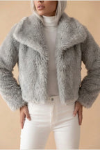 Faux Fur Cropped Coat for Women — variant_front