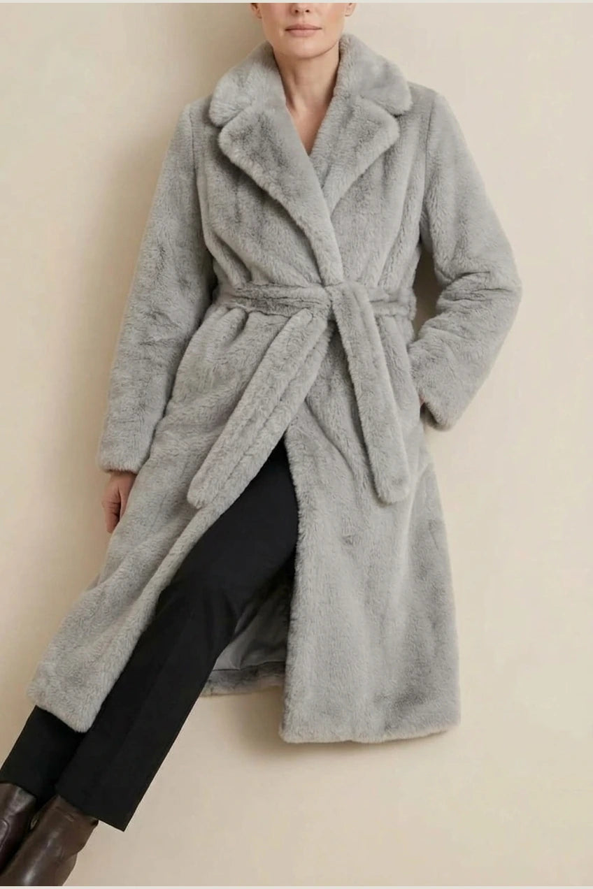 Women's Oversized Faux Fur Long Coat – Willow — variant_front
