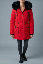 Aria | Women's Thick Faux Fur Hooded Insulated Parka Coat — variant_front