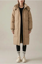 Gina™ - Classic Hooded Long Puffer Coat — variant_front