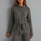 Women’s Knitted Two-Piece Set – Roll Neck Jumper & Wide Leg Trousers Outfit — variant_front