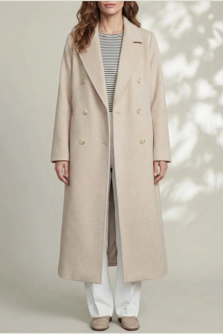 Women's Wool Blend Double-Breasted Coat – Elspeth — variant_front