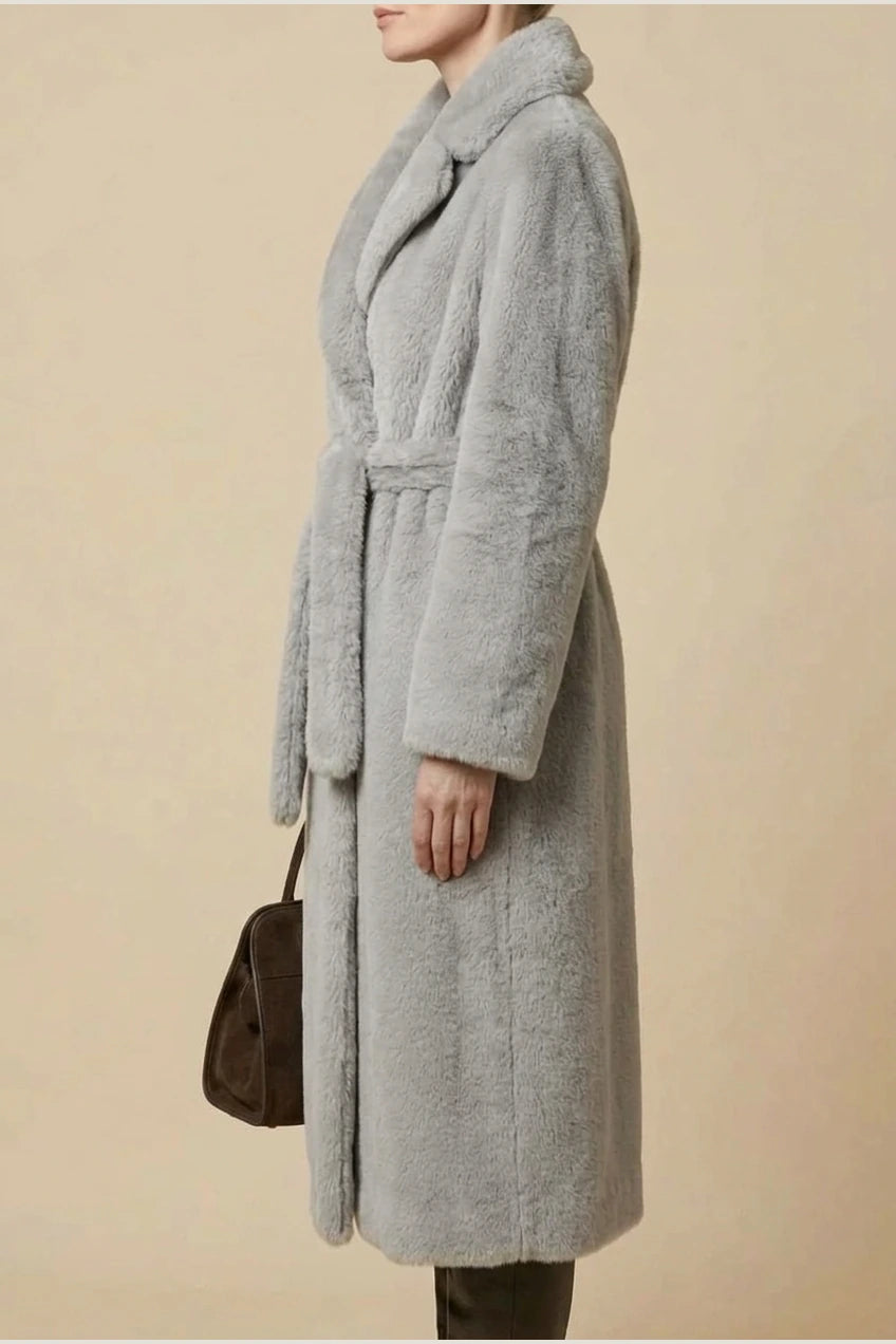 Women's Oversized Faux Fur Long Coat – Willow — variant_front