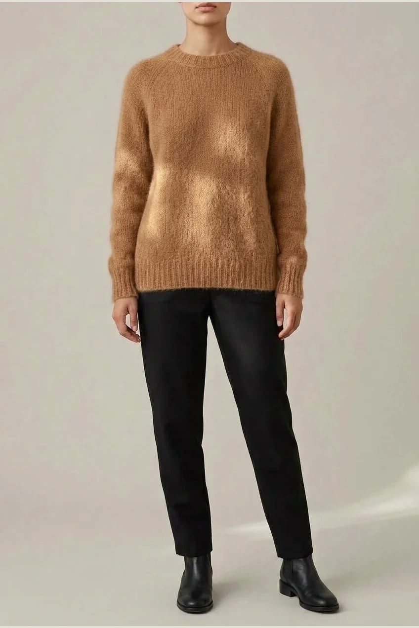 Women'S Elegant French Style Round Neck Sweater, Suitable for Spring/Autumn — variant_front