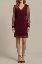 Étoilenne – Sheer sparkle sleeves – Mini dress — variant_front