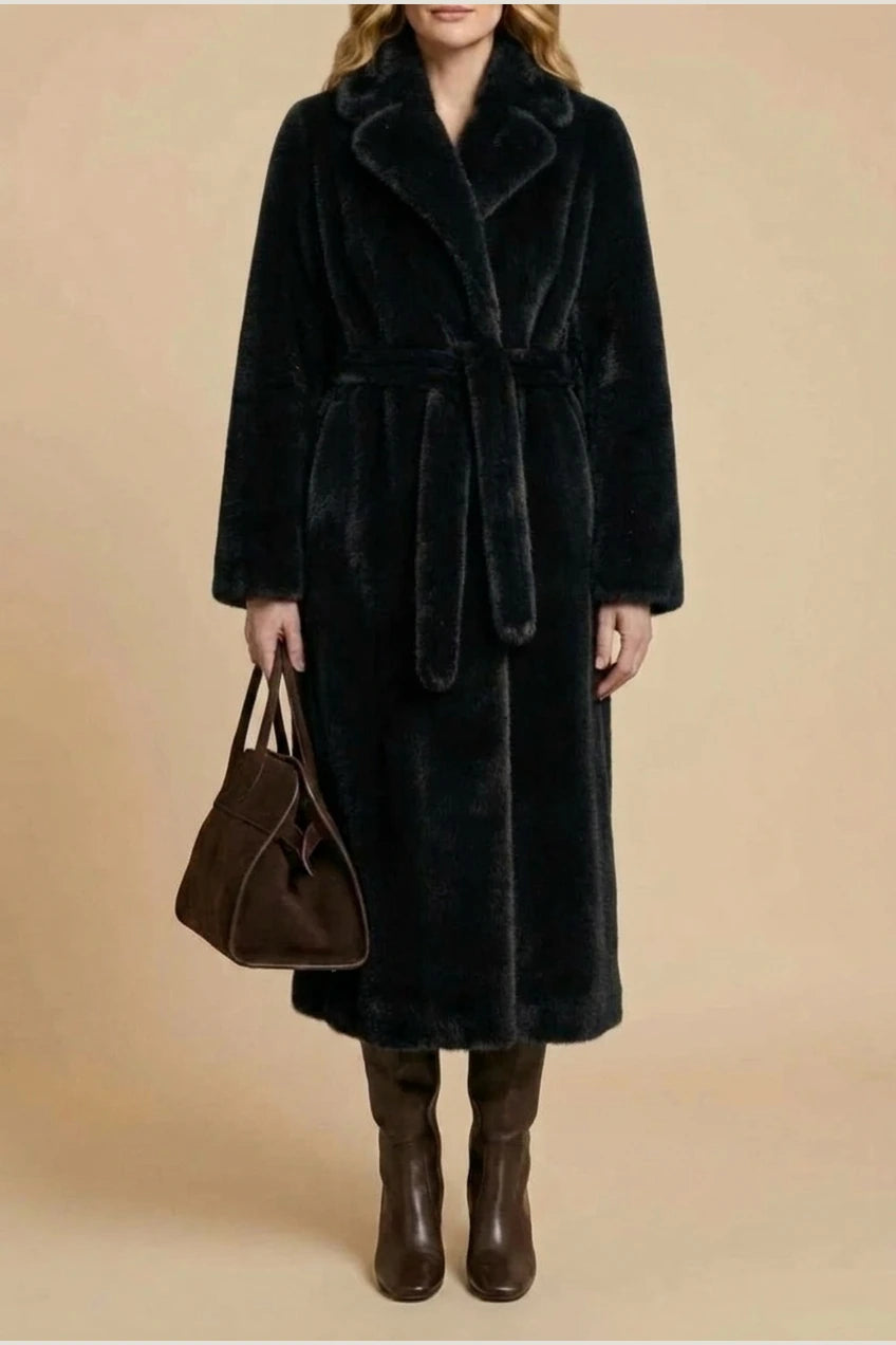 Women's Oversized Faux Fur Long Coat – Willow — variant_front