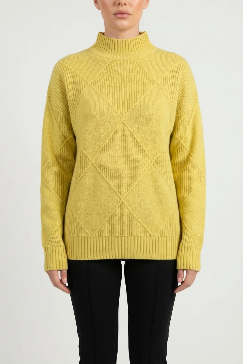 Sweater Women - Cashmere Knit Soft Sweater with Turtleneck — variant_front