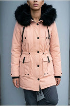 Aria | Women's Thick Faux Fur Hooded Insulated Parka Coat — variant_front
