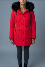 Aria | Women's Thick Faux Fur Hooded Insulated Parka Coat — variant_front