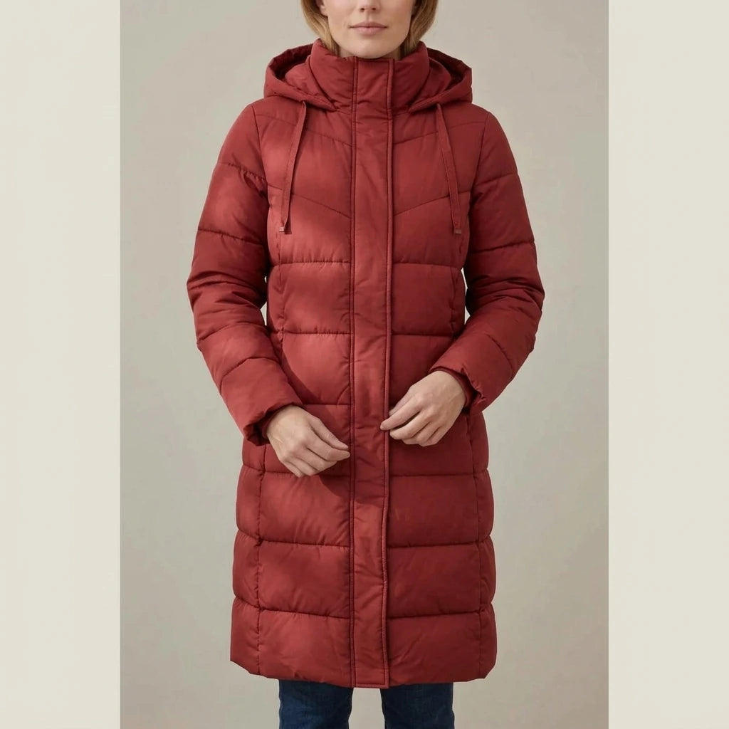 Women's Cozy Longline Puffer Jacket – Clover — variant_front