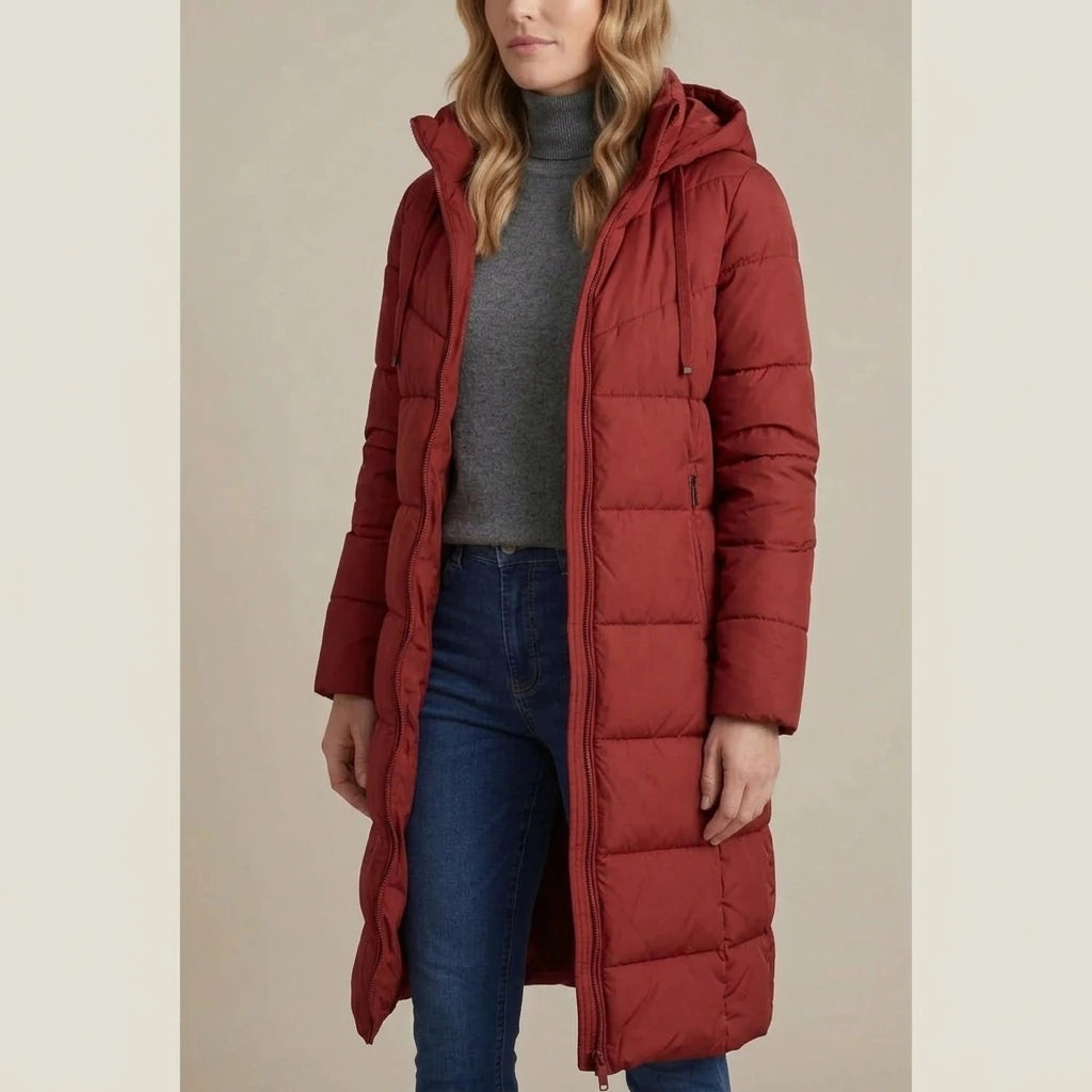 Women's Cozy Longline Puffer Jacket – Clover — variant_front