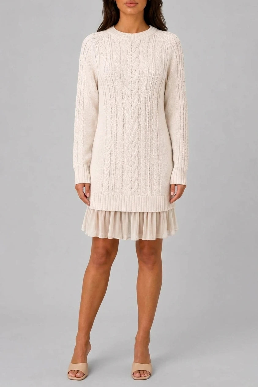 Dress Women - Cable Knit Sweater Dress — variant_front