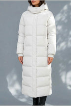 Women’s Long Puffer Coat – Hooded Padded Winter Jacket — variant_front