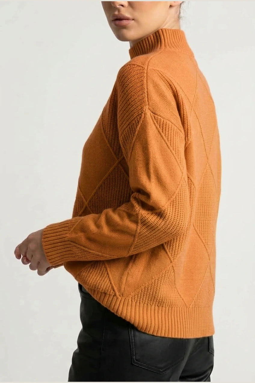 Sweater Women - Cashmere Knit Soft Sweater with Turtleneck — variant_front
