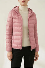 Amelia | Women's Lightweight Hooded Quilted Jacket Packable Down Puffer — variant_front