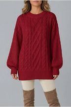 Montarello Women's Jumper Dress Cable Knit Oversized — variant_front