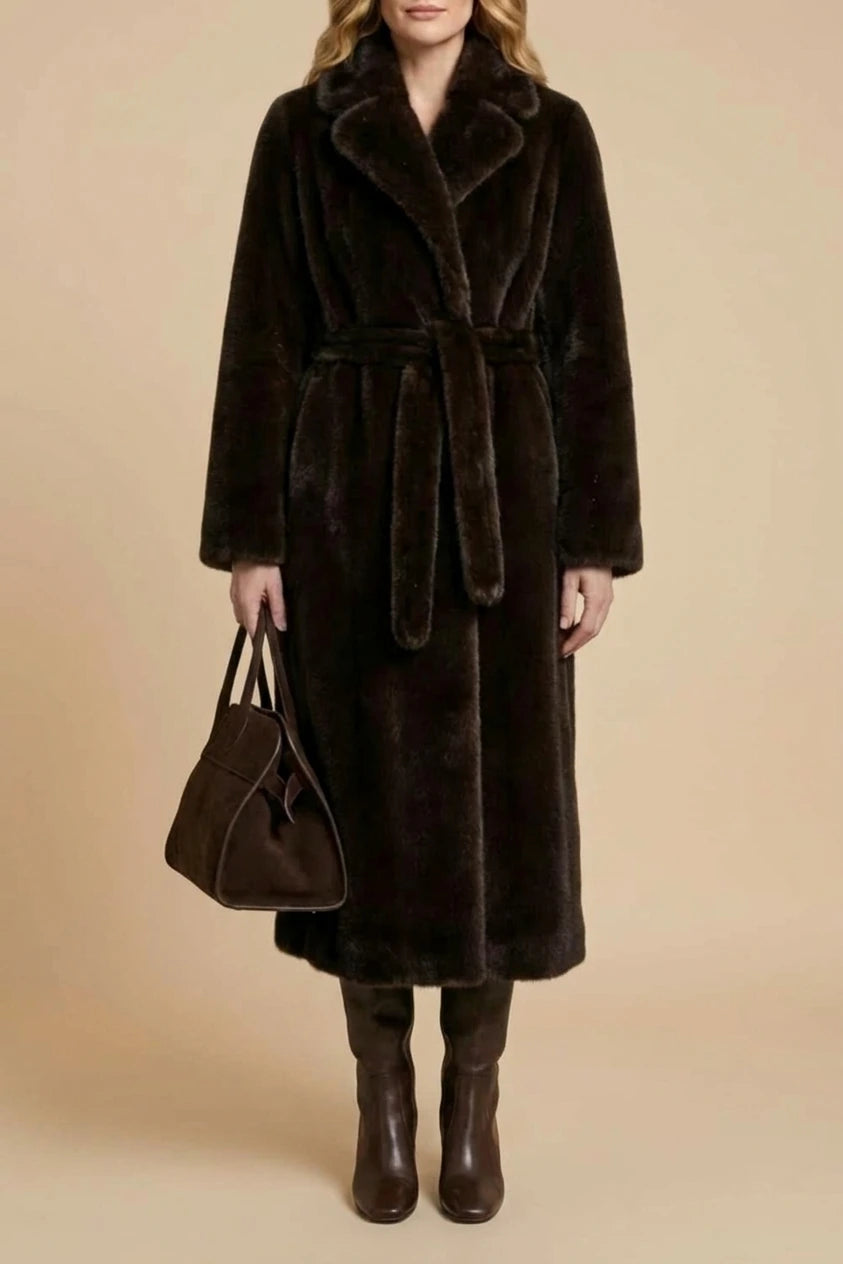 Women's Oversized Faux Fur Long Coat – Willow — variant_front