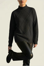 Sweater Women - Cashmere Knit Soft Sweater with Turtleneck — variant_front