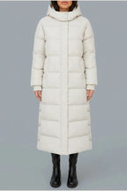 Women’s Long Puffer Coat – Hooded Padded Winter Jacket — variant_front