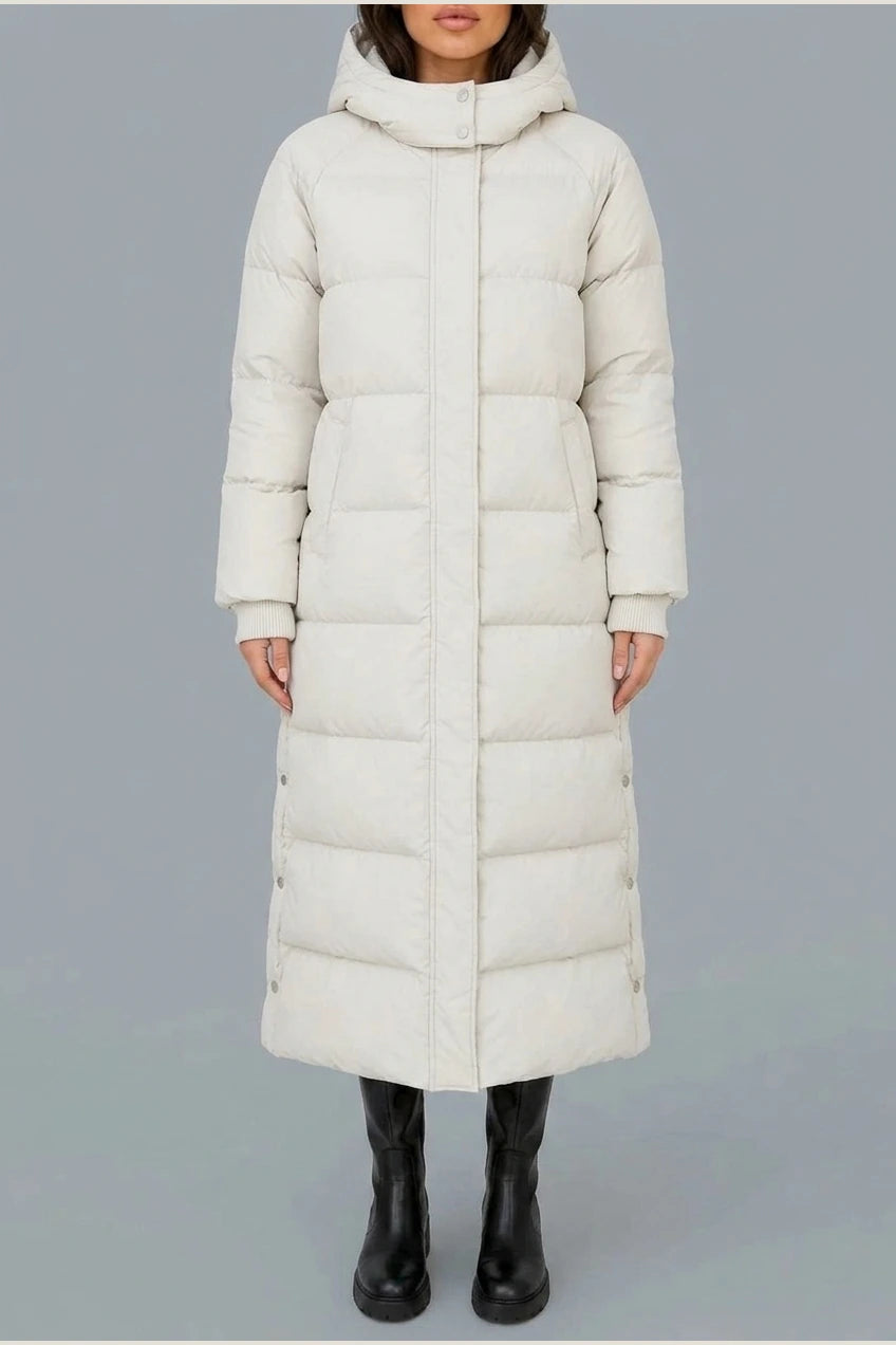 Women’s Long Puffer Coat – Hooded Padded Winter Jacket — variant_front