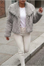 Faux Fur Cropped Coat for Women — variant_front