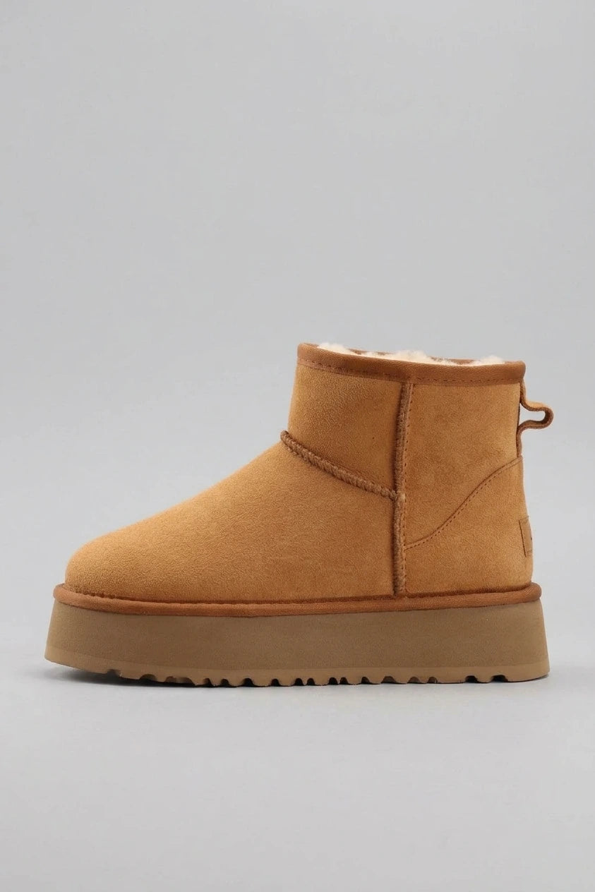 Women's Leather Fleece Snow Boots – Filvienne — variant_front