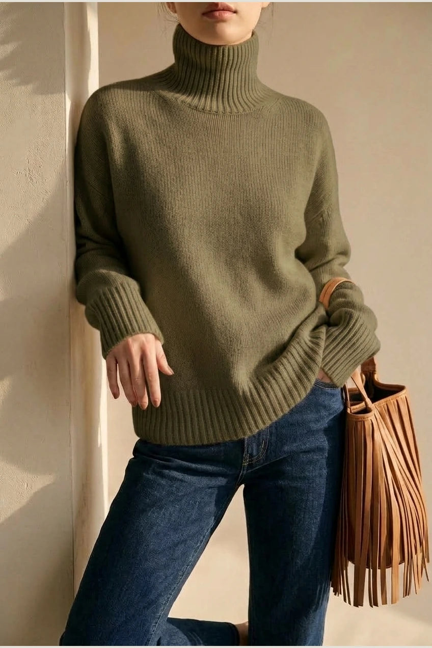 AMELIA SOFT KNIT ROLL NECK JUMPER — variant_front
