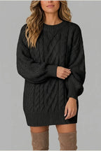 Montarello Women's Jumper Dress Cable Knit Oversized — variant_front