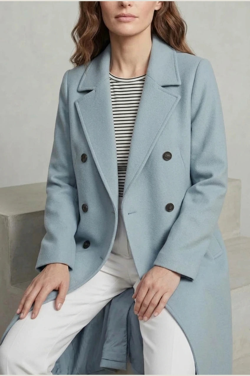 Women's Wool Blend Double-Breasted Coat – Elspeth — variant_front