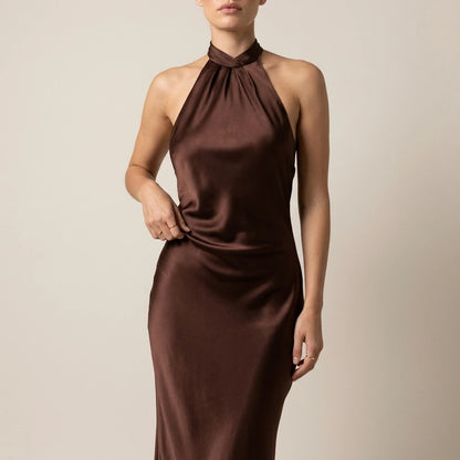 Charlotte | Elegant Velvet Dusk Midi Dress for Evening Wear — variant_front