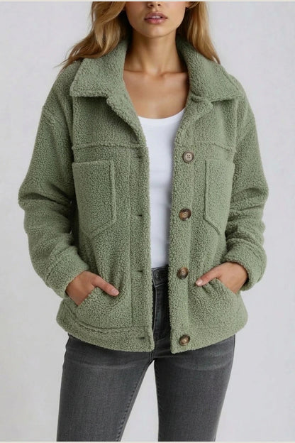 Vespera | Soft Button-Front Teddy Jacket — variant_front