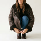 Ava | Women's Oversized Shearling-Lined Double-Breasted Jacket — variant_front