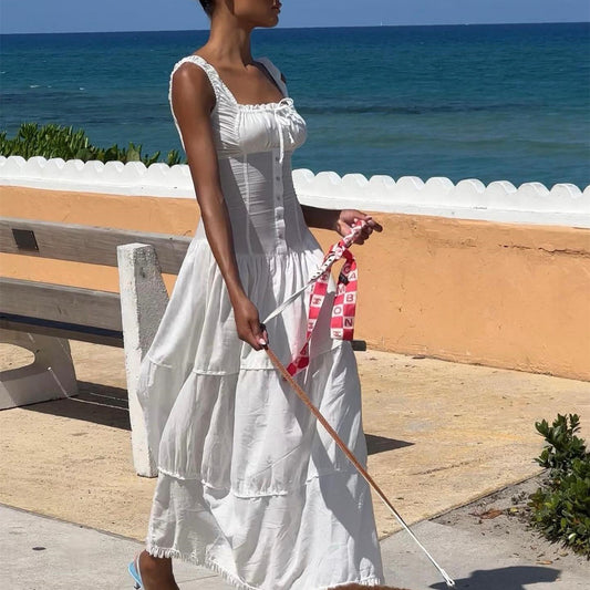 Robe French à bretelles