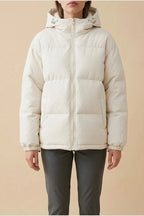 Grace | Women's Hooded Puffer Winter Jacket Zip-Up Padded Coat — variant_front