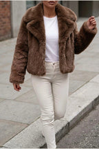 Faux Fur Cropped Coat for Women — variant_front