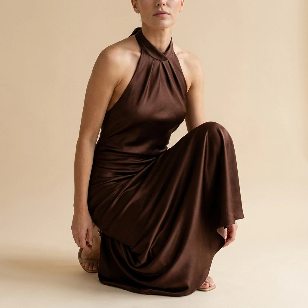 Charlotte | Elegant Velvet Dusk Midi Dress for Evening Wear — variant_front