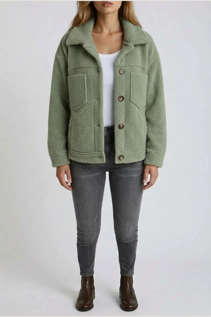 Vespera | Soft Button-Front Teddy Jacket — variant_front