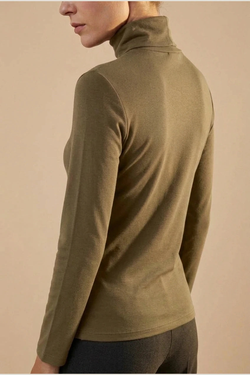 Women's Turtleneck Sweater Roll Neck Long Sleeve Straight Cuffs Plain Casual Layering — variant_front