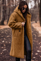 Oversized Hooded Teddy Coat with Large Front Pockets — variant_front